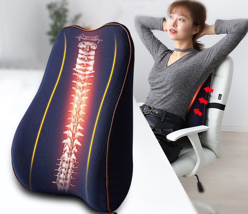 ErgoWellnessâ„¢ Ergonomic Lumbar Back Support Memory Foam Cushion for Office Chair